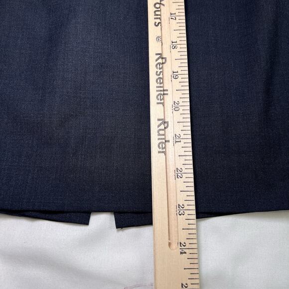 Theory Pencil Skirt Size 4 Navy Blue Knee Length Wool-Blend Career Business Work - Picture 6 of 13